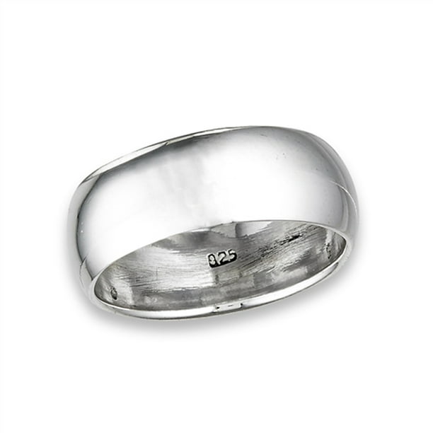 925 Sterling Silver 8mm Wedding Band Ring 925 Sterling Silver 8mm Wedding Band Ring